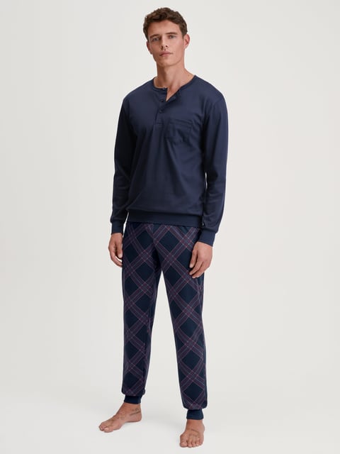 Calida HERREN Pyjama mit Bündchen Schlafanzug