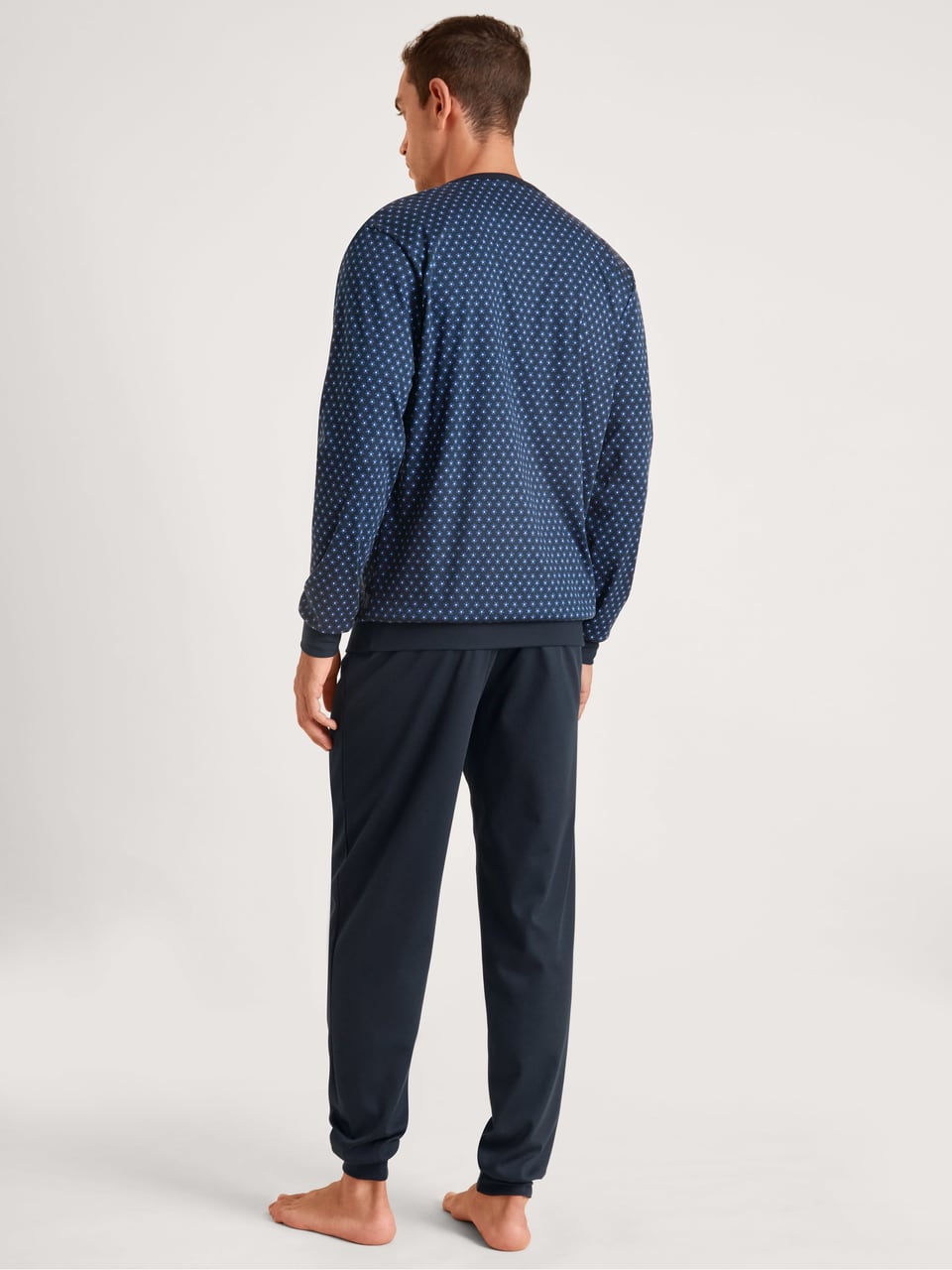 Calida HERREN Pyjama mit Bündchen Schlafanzug in Sodalite Blue – Bild 1