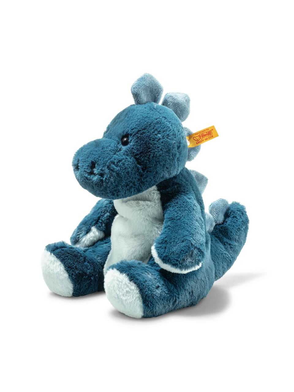 Steiff Spott Stegosaurus 28 petrol/eisblau sitz in Hellblau