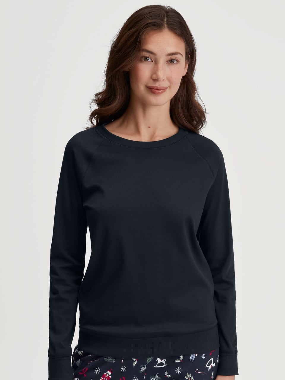 Calida DAMEN Shirt langarm Schlafanzug in Dark Sapphire – Bild 1