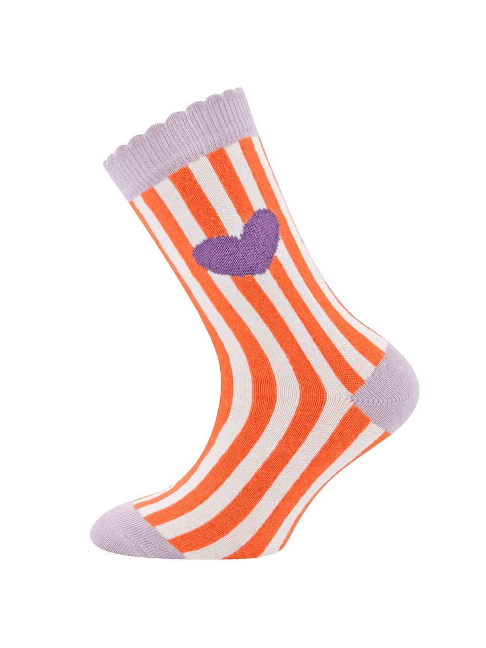 Ewers Strümpfe Socken Herz/Streifen Strümpfe in H. Flieder