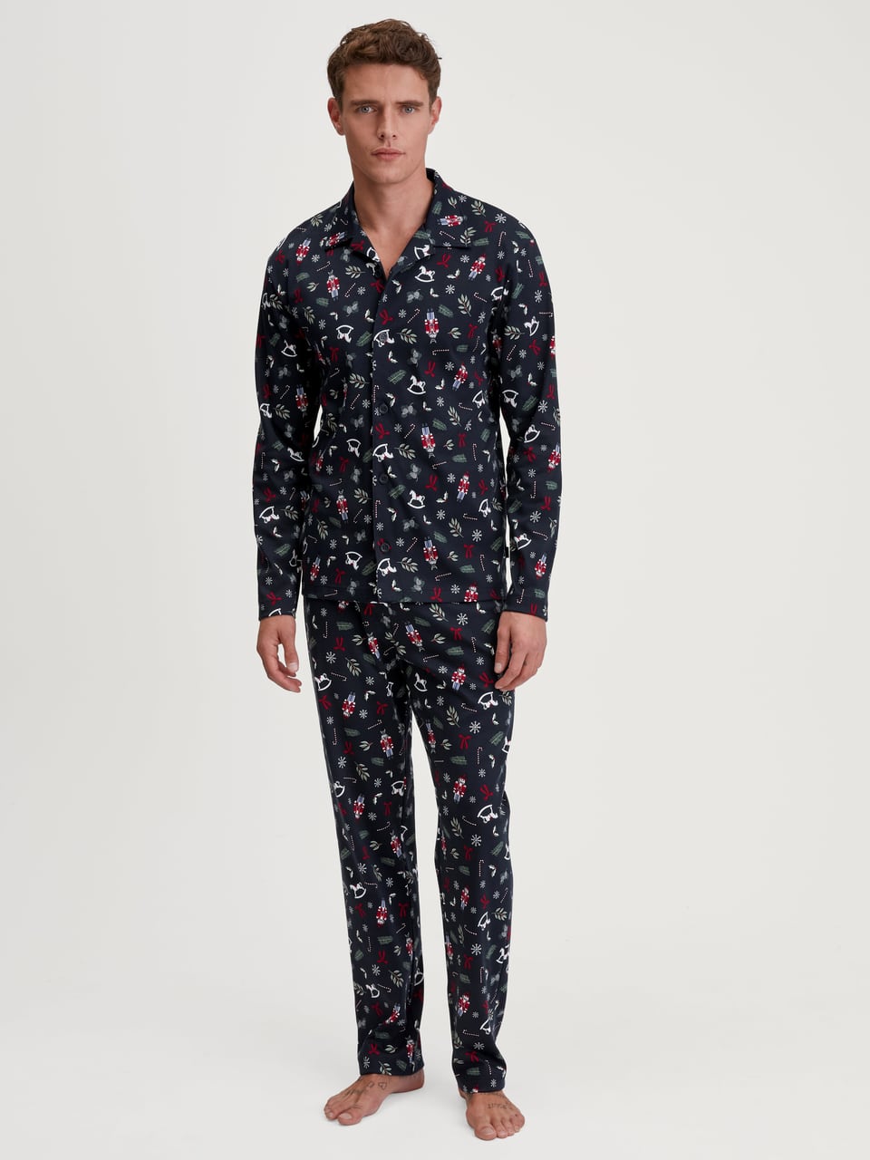 Calida HERREN Pyjama Schlafanzug in Saphir Blue – Bild 1