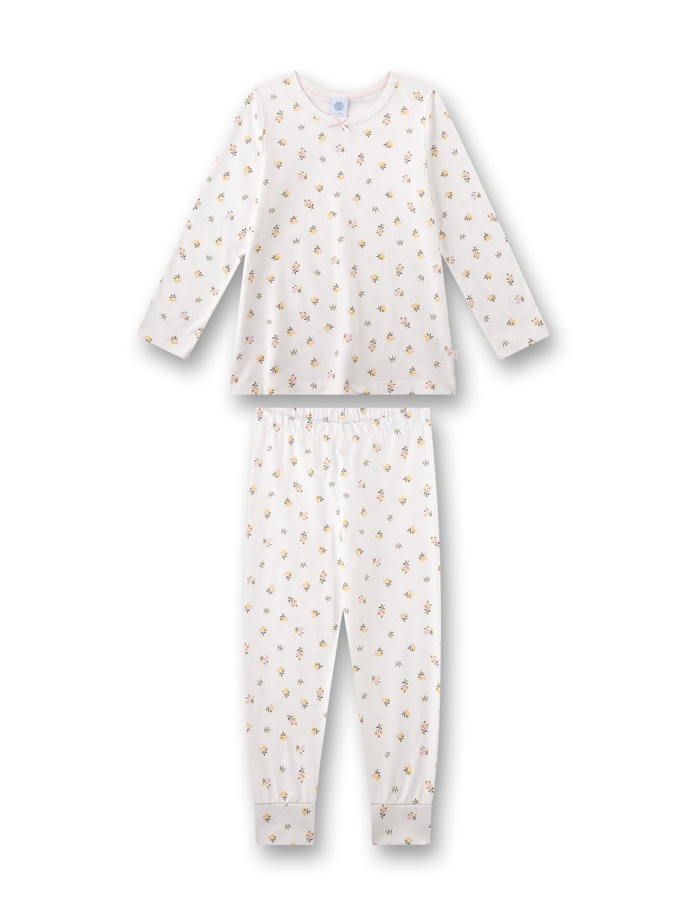 Sanetta Pyjama 1/1 Nachtwäsche in White Pebb – Bild 1