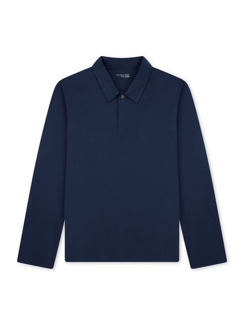 Schiesser Poloshirt langarm Nachtwäsche