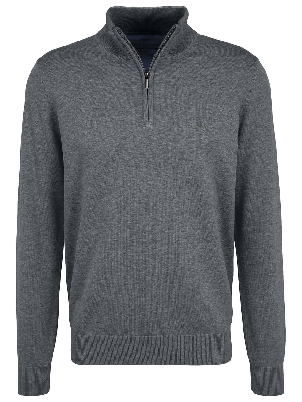 Fynch-Hatton Zip Troyer Pullover & Strickjacken in Steel – Bild 1
