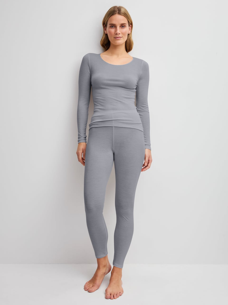 Calida DAMEN Leggings Funktionswäsche in Platin Melé_ – Bild 1