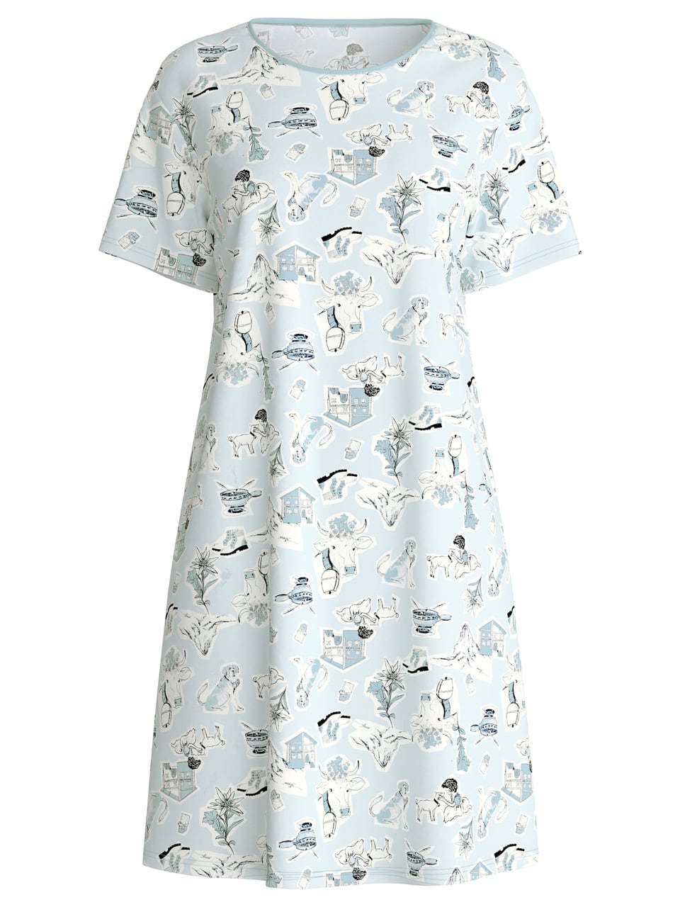 Calida DAMEN Sleepshirt Nachthemden in Cascade Blue – Bild 1