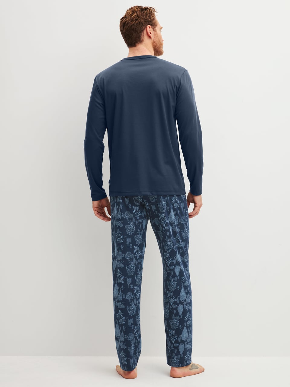 Calida HERREN Pyjama Schlafanzug in Night Shadow – Bild 1