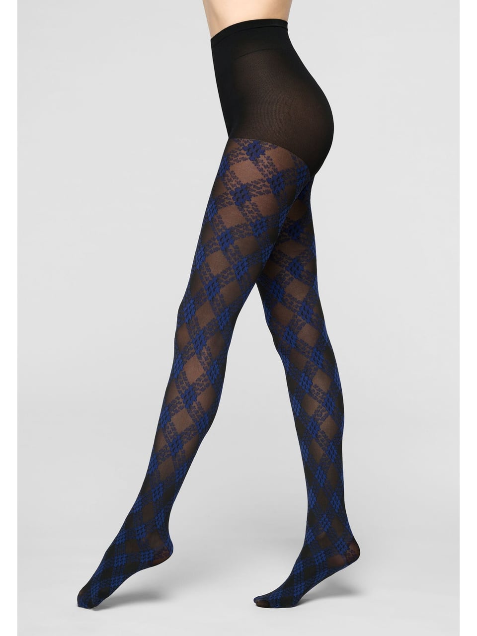 Oroblu Collant Urban Grid in Black/Marine – Bild 1