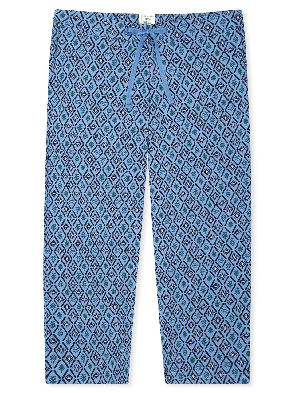 Schiesser Hose 3/4 Schlafanzug in Aqua – Bild 1
