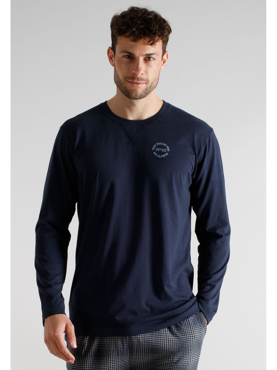 Ceceba Shirt, 1/1 A., O-A. in Blau-Dunkel-Uni