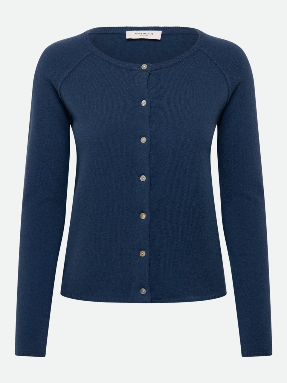 Rosemunde RWLaica Cashmere LS O-neck Raglan Cardigan in Dark Denim – Bild 1