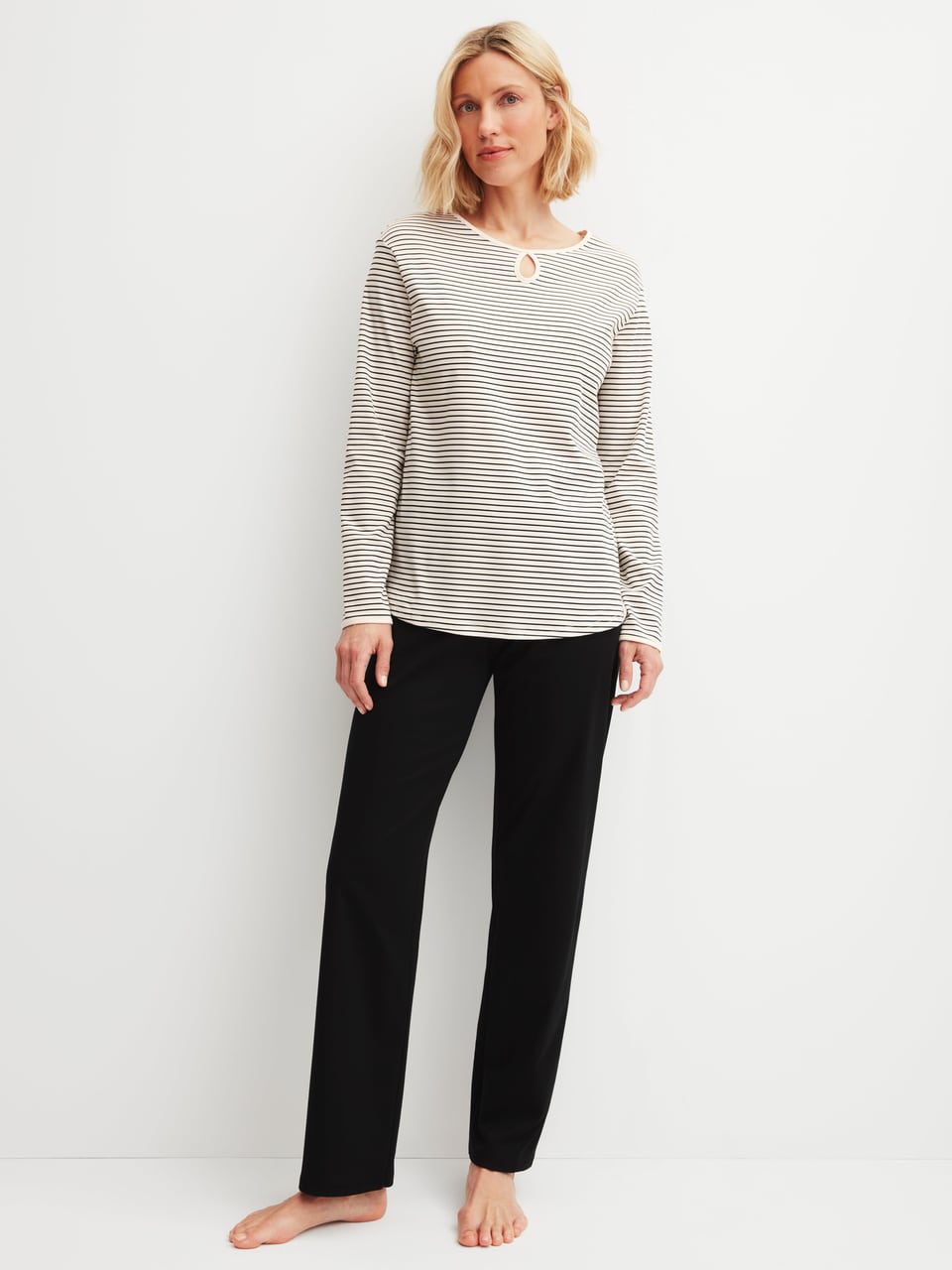 Calida DAMEN Pyjama Schlafanzug in Charm Cream – Bild 1