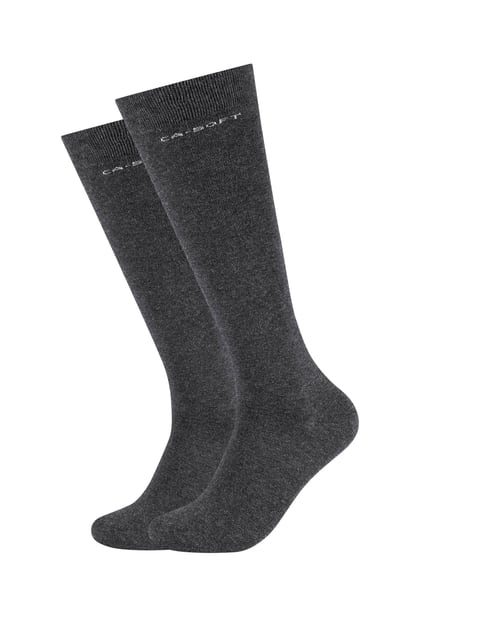 camano Unisex ca-soft Knee-high 2p basic anthracite Socken