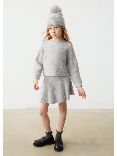 Mayoral Pullover Perlen Grau melan Oberteile