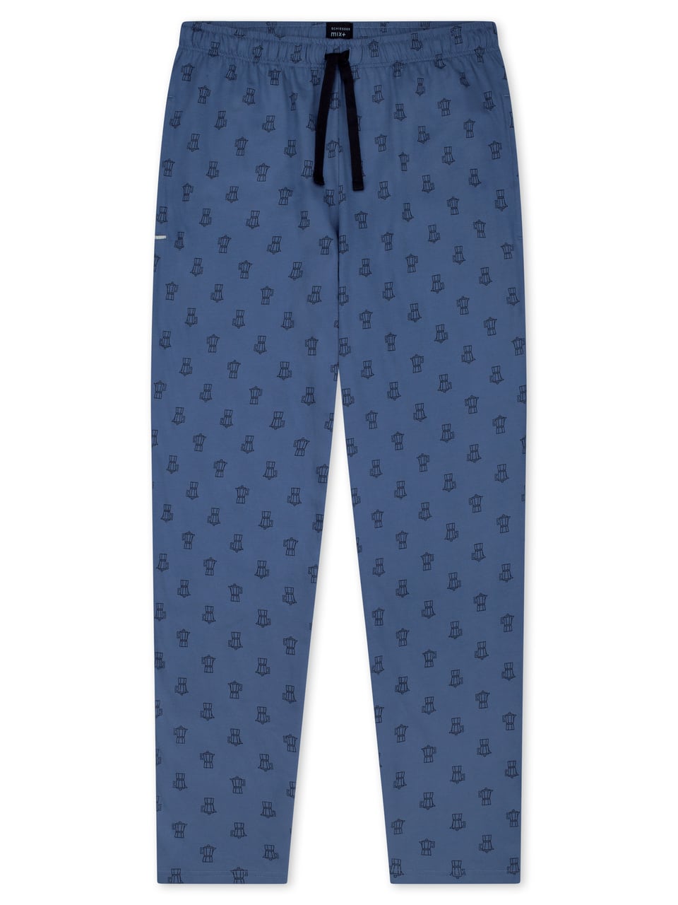 Schiesser Hose lang Nachtwäsche in Faded Denim – Bild 1