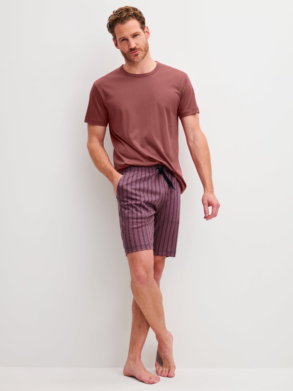 Calida HERREN Bermudas Nachtwäsche in Sparrow Brown – Bild 1