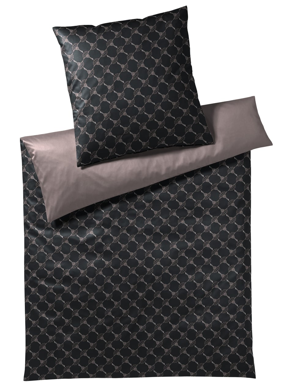 Joop! Cornflower Double Bettwäsche Satin in Shiny Black