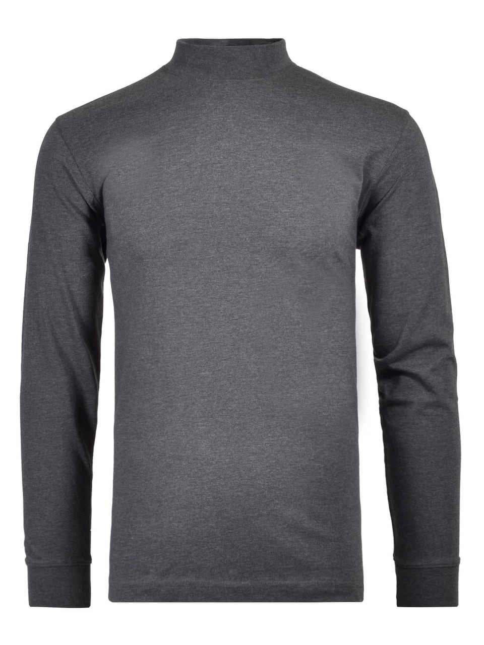Ragman Mock neck T long sleeve Polohemd & T-Shirt in Anthra