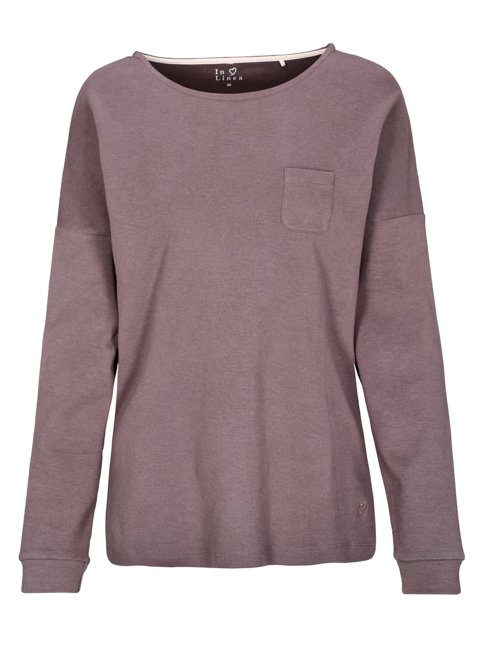 InLinea Da.-Shirt Interlock Schlafanzug in Truffle
