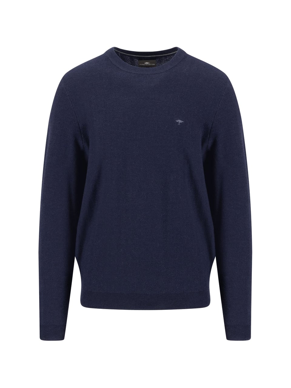Fynch-Hatton O-Neck, Merino, structure*RWS Pullover & Strickjacken in Navy – Bild 1
