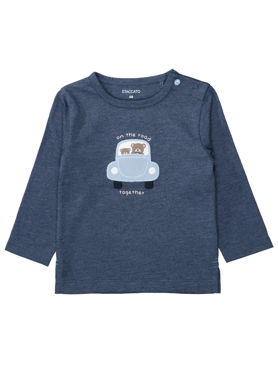 Staccato Kn.-Shirt in Deep Blue Mel