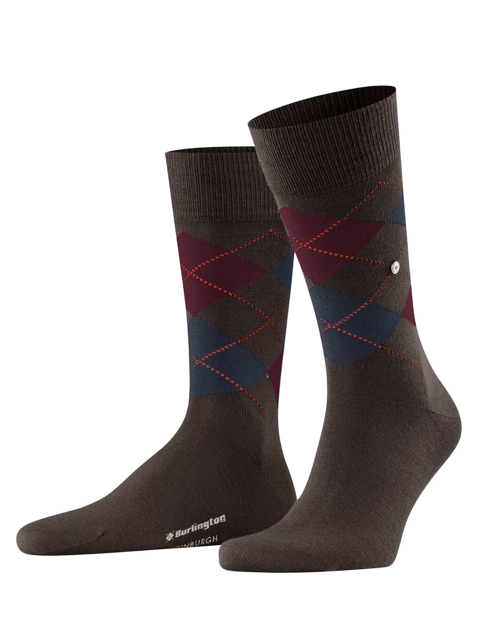 Burlington Edinburgh SO Herrensocken in Dark Brown – Bild 1