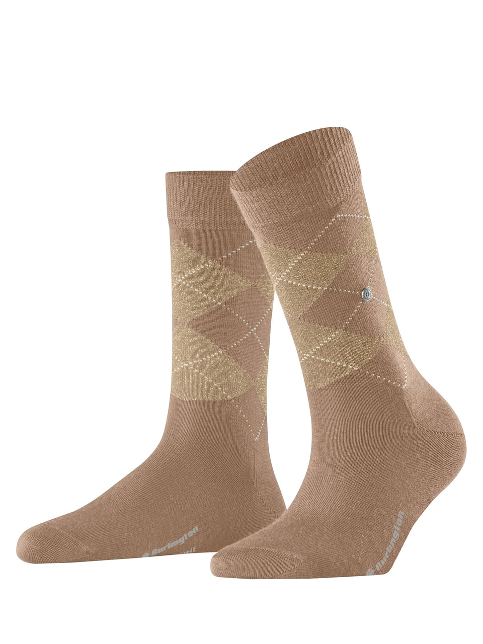 Burlington Marylebone Lurex SO Damensocken & Kniestrümpfe in Camel – Bild 1