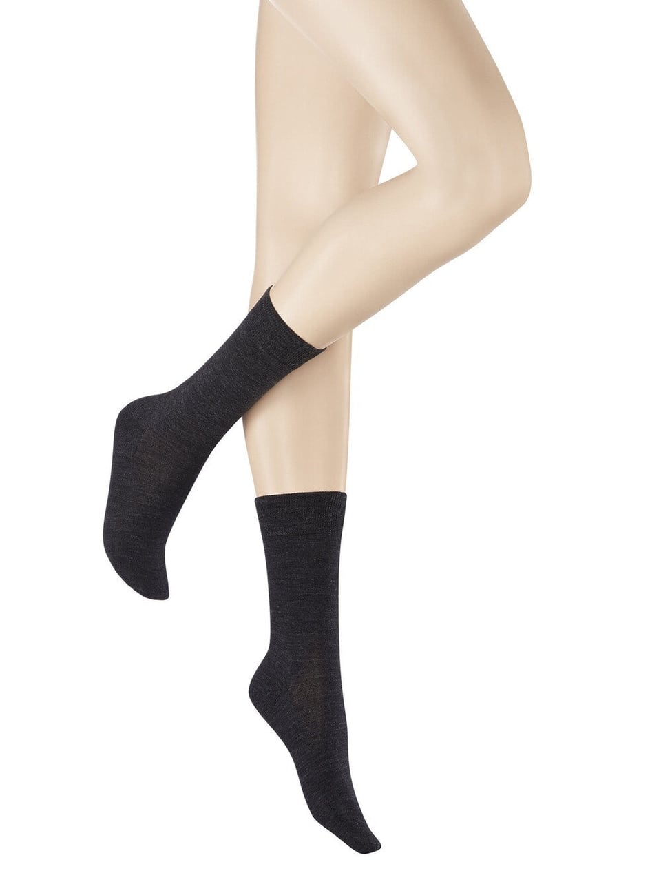 Kunert Fashion Soft Wool Cotton Damensocken & Kniestrümpfe in Anthrazitmel – Bild 1