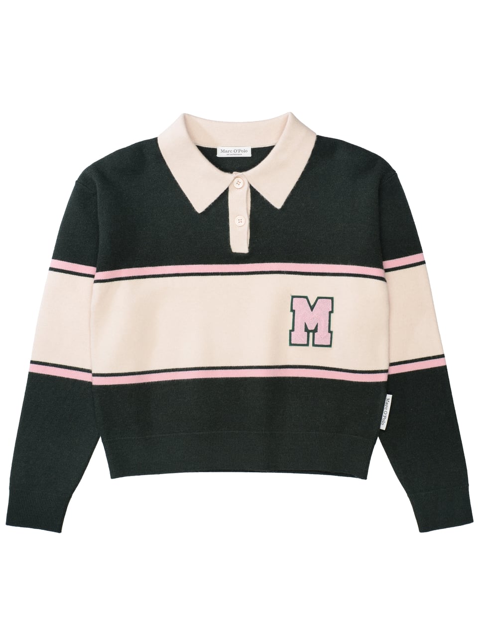 Marc O’Polo Md.-Poloshirt in Fir Green Stripe