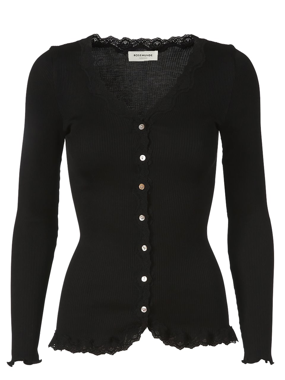 Rosemunde Silk cardigan w/ lace (black) size XL Oberteile in Black