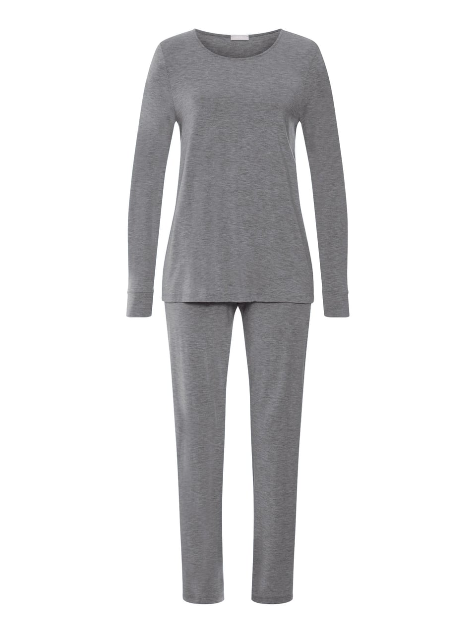 Hanro Pyjama 1/1 Arm Schlafanzug in Stone Melange – Bild 1