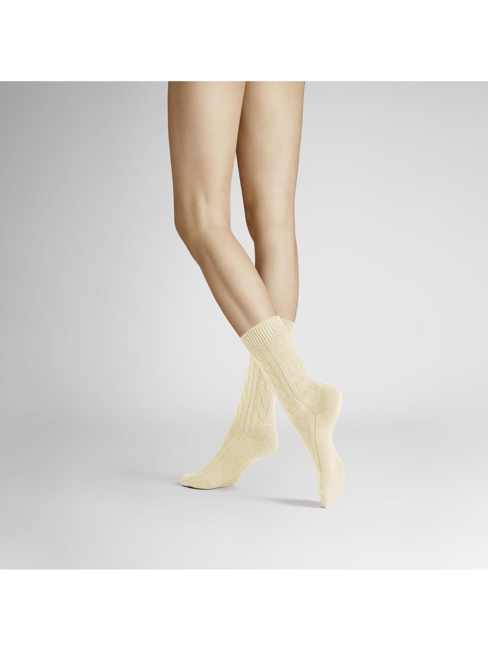 Kunert Fashion Winter Plait Damensocken & Kniestrümpfe in Biber-Mel