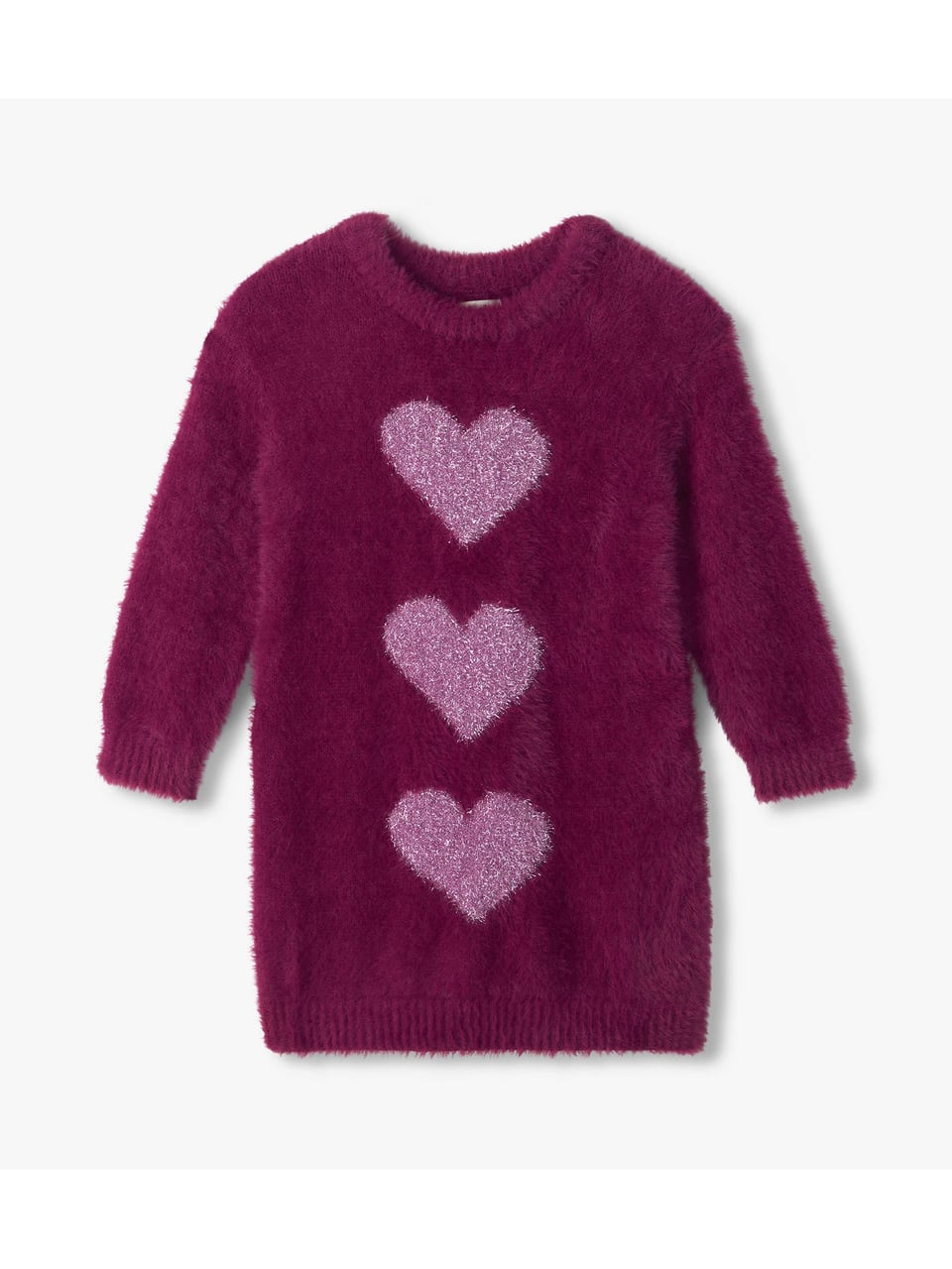 Hatley raspberry hearts dropped shoulder sweater dress Oberteile – Bild 1