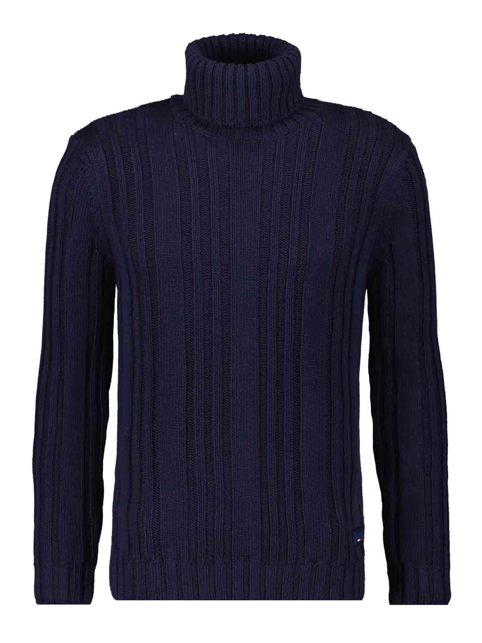 Ragman Rollneck rib Pullover & Strickjacken in Dunkelblau – Bild 1