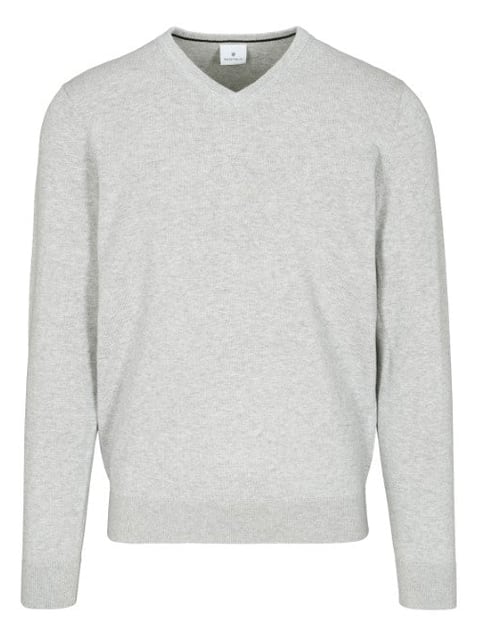 Basefield V Pullover in Light Grey Mel