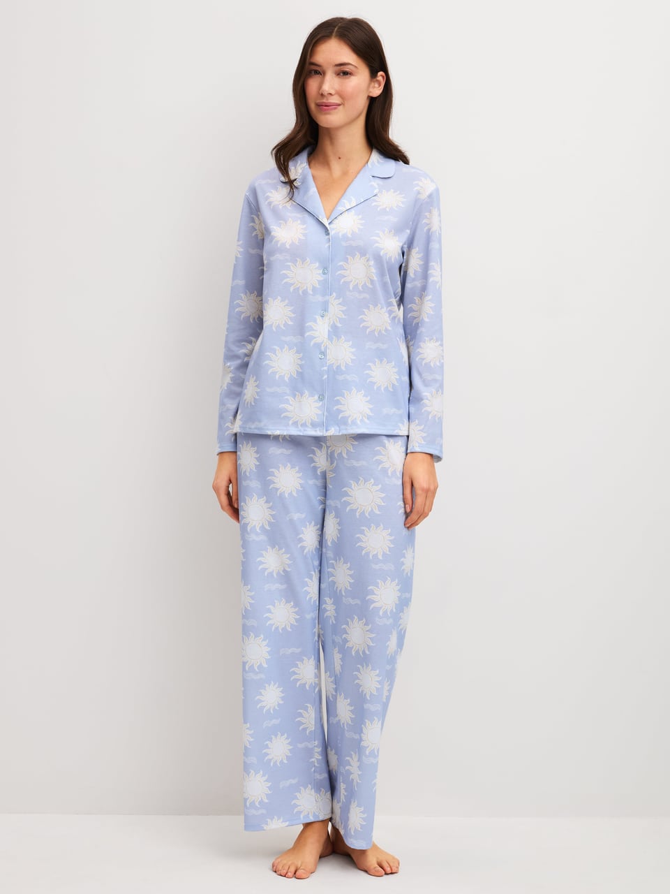 Calida DAMEN Pyjama Schlafanzug in Harmony Blue – Bild 1