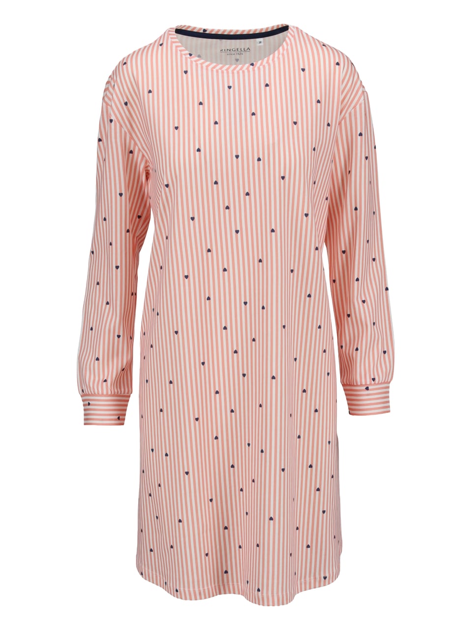 Ringella Sleepshirt mit Streifendessin und Herzen peach Nachthemden – Bild 1