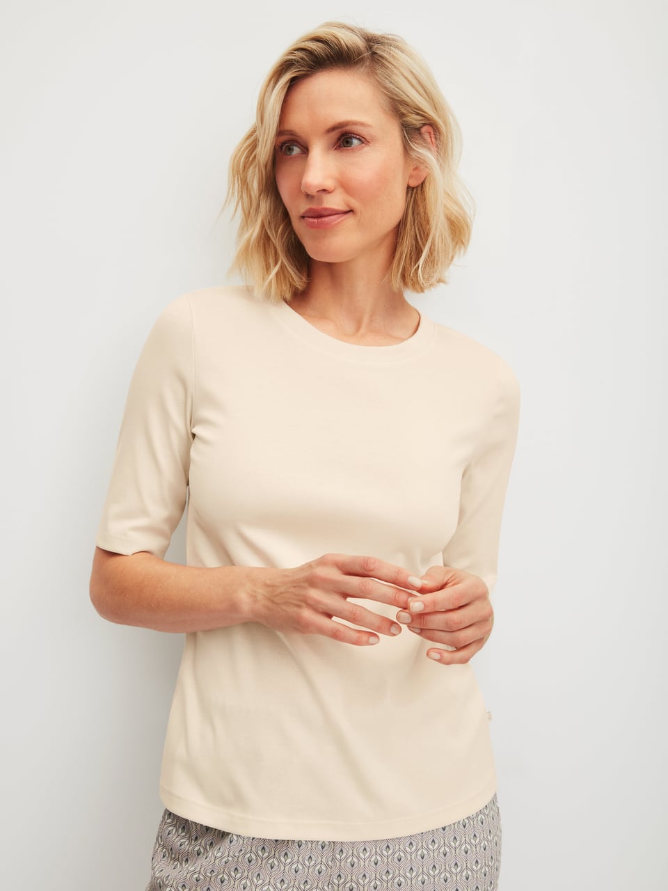 Calida DAMEN Shirt kurzarm Spencer in Charm Cream – Bild 1